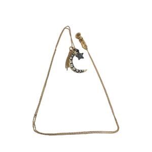 Juicy Couture Moon and Stars Necklace Gold Vintage Y2k